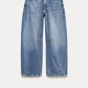 Zara TRF mid waist baggy balloon jeans